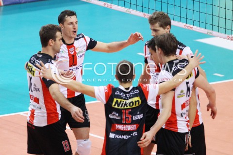  16.11.2013 RZESZOW <br />SIATKOWKA PLUS LIGA 2013/2014 MEN VOLLEYBALL POLAND POLISH PLUSLIGA LEAGUE SEASON 2013/2014 <br />MECZ ASSECO RESOVIA RZESZOW - AZS POLITECHNIKA WARSZAWSKA <br />N/Z OLIEG ACHREM ALEH AKHREM PETER VERES MATEUSZ MASLOWSKI PIOTR NOWAKOWSKI RADOSC EMOCJE <br /> 