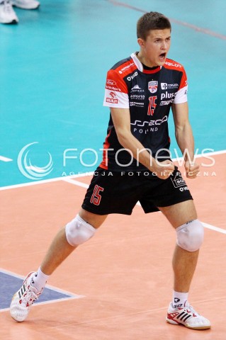  16.11.2013 RZESZOW <br />SIATKOWKA PLUS LIGA 2013/2014 MEN VOLLEYBALL POLAND POLISH PLUSLIGA LEAGUE SEASON 2013/2014 <br />MECZ ASSECO RESOVIA RZESZOW - AZS POLITECHNIKA WARSZAWSKA <br />N/Z MATEUSZ MASLOWSKI RADOSC EMOCJE SYLWETKA<br /> 