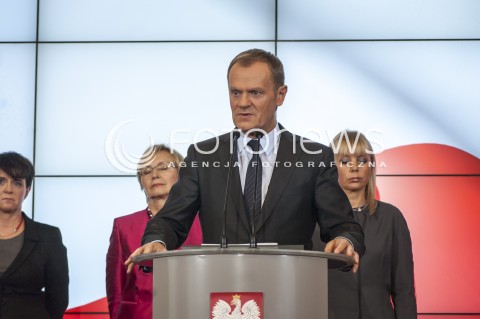  20.11.2013 WARSZAWA KONFERENCJA PRASOWA PREMIERA DONALDA TUSKA W SPRAWIE OGLOSZENIA NOWYCH CZLONKOW RADY MINISTROW N/Z PREMIER DONALD TUSK  