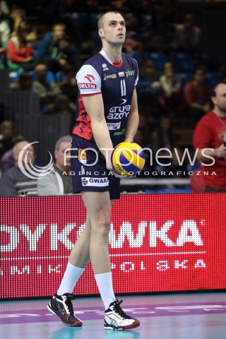  27.11.2013 RZESZOW <br />SIATKOWKA PLUS LIGA 2013/2014 MEN VOLLEYBALL POLAND POLISH PLUSLIGA LEAGUE SEASON 2013/2014 <br />MECZ ASSECO RESOVIA RZESZOW - ZAKSA KEDZIERZYN KOZLE <br />N/Z DICK KOOY SYLWETKA<br /> 
