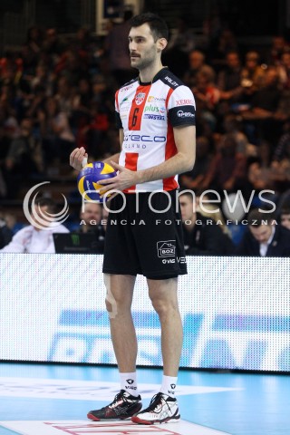  27.11.2013 RZESZOW <br />SIATKOWKA PLUS LIGA 2013/2014 MEN VOLLEYBALL POLAND POLISH PLUSLIGA LEAGUE SEASON 2013/2014 <br />MECZ ASSECO RESOVIA RZESZOW - ZAKSA KEDZIERZYN KOZLE <br />N/Z GRZEGORZ KOSOK SYLWETKA<br /> 