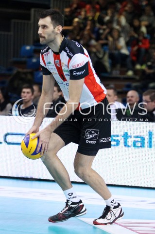  27.11.2013 RZESZOW <br />SIATKOWKA PLUS LIGA 2013/2014 MEN VOLLEYBALL POLAND POLISH PLUSLIGA LEAGUE SEASON 2013/2014 <br />MECZ ASSECO RESOVIA RZESZOW - ZAKSA KEDZIERZYN KOZLE <br />N/Z GRZEGORZ KOSOK SYLWETKA<br /> 
