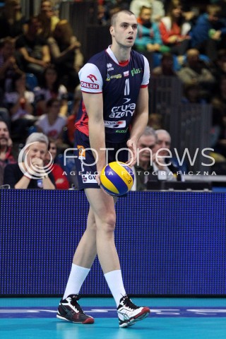  27.11.2013 RZESZOW <br />SIATKOWKA PLUS LIGA 2013/2014 MEN VOLLEYBALL POLAND POLISH PLUSLIGA LEAGUE SEASON 2013/2014 <br />MECZ ASSECO RESOVIA RZESZOW - ZAKSA KEDZIERZYN KOZLE <br />N/Z DICK KOOY SYLWETKA<br /> 