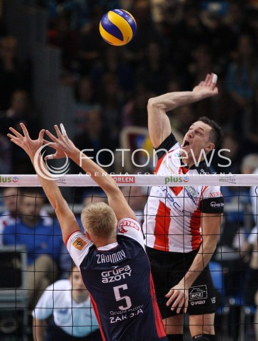  27.11.2013 RZESZOW <br />SIATKOWKA PLUS LIGA 2013/2014 MEN VOLLEYBALL POLAND POLISH PLUSLIGA LEAGUE SEASON 2013/2014 <br />MECZ ASSECO RESOVIA RZESZOW - ZAKSA KEDZIERZYN KOZLE <br />N/Z OLIEG ACHREM PAWEL ZAGUMNY <br /> 