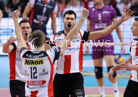  27.11.2013 RZESZOW <br />SIATKOWKA PLUS LIGA 2013/2014 MEN VOLLEYBALL POLAND POLISH PLUSLIGA LEAGUE SEASON 2013/2014 <br />MECZ ASSECO RESOVIA RZESZOW - ZAKSA KEDZIERZYN KOZLE <br />N/Z OLIEG ACHREM LUKASZ PERLOWSKI GRZEGORZ KOSOK RADOSC EMOCJE <br /> 