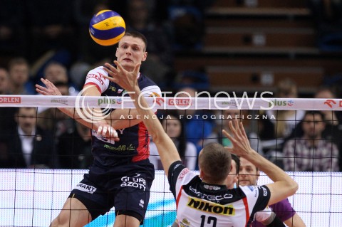 27.11.2013 RZESZOW <br />SIATKOWKA PLUS LIGA 2013/2014 MEN VOLLEYBALL POLAND POLISH PLUSLIGA LEAGUE SEASON 2013/2014 <br />MECZ ASSECO RESOVIA RZESZOW - ZAKSA KEDZIERZYN KOZLE <br />N/Z JURIJ GLADYR LUKASZ PERLOWSKI <br /> 