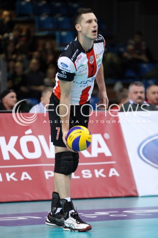  30.11.2013 RZESZOW <br />SIATKOWKA PLUS LIGA 2013/2014 MEN VOLLEYBALL POLAND POLISH PLUSLIGA LEAGUE SEASON 2013/2014 <br />MECZ ASSECO RESOVIA RZESZOW - LOTOS TREFL GDANSK<br />N/Z OLIEG ACHREM ALEH AKHREM SYLWETKA<br /> 