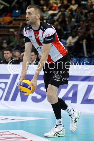  30.11.2013 RZESZOW <br />SIATKOWKA PLUS LIGA 2013/2014 MEN VOLLEYBALL POLAND POLISH PLUSLIGA LEAGUE SEASON 2013/2014 <br />MECZ ASSECO RESOVIA RZESZOW - LOTOS TREFL GDANSK<br />N/Z LUKASZ PERLOWSKI SYLWETKA<br /> 