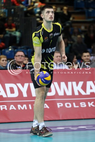 30.11.2013 RZESZOW <br />SIATKOWKA PLUS LIGA 2013/2014 MEN VOLLEYBALL POLAND POLISH PLUSLIGA LEAGUE SEASON 2013/2014 <br />MECZ ASSECO RESOVIA RZESZOW - LOTOS TREFL GDANSK<br />N/Z WOJCIECH ZALINSKI SYLWETKA<br /> 