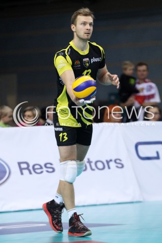  30.11.2013 RZESZOW <br />SIATKOWKA PLUS LIGA 2013/2014 MEN VOLLEYBALL POLAND POLISH PLUSLIGA LEAGUE SEASON 2013/2014 <br />MECZ ASSECO RESOVIA RZESZOW - LOTOS TREFL GDANSK<br />N/Z KRZYSZTOF WIERZBOWSKI SYLWETKA<br /> 