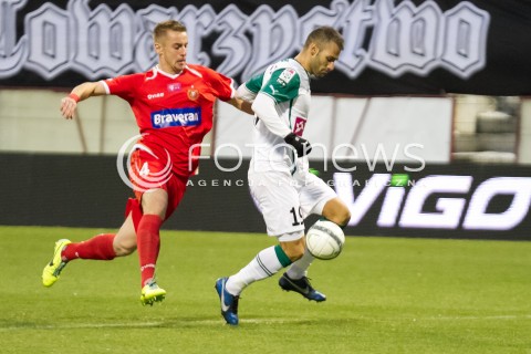  07.12.2013 LODZ PILKA NOZNA T-MOBILE EKSTRAKLASA SEZON 2012/2013 FOOTBALL POLISH EKSTRAKLASA SEASON WIDZEW LODZ - SLASK WROCLAW N/Z RAFAL AUGUSTYNIAK PAIXAO MARCO LOPES  