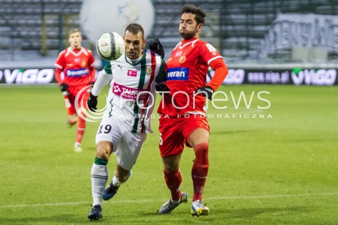  07.12.2013 LODZ PILKA NOZNA T-MOBILE EKSTRAKLASA SEZON 2012/2013 FOOTBALL POLISH EKSTRAKLASA SEASON WIDZEW LODZ - SLASK WROCLAW N/Z PAIXAO MARCO LOPES JONATHAN DE AMO PEREZ   