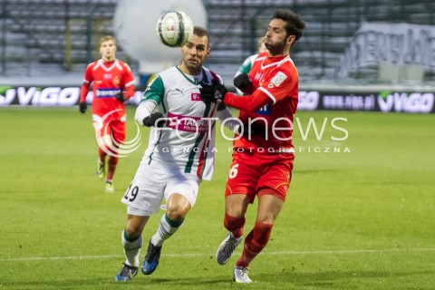  07.12.2013 LODZ PILKA NOZNA T-MOBILE EKSTRAKLASA SEZON 2012/2013 FOOTBALL POLISH EKSTRAKLASA SEASON WIDZEW LODZ - SLASK WROCLAW N/Z PAIXAO MARCO LOPES JONATHAN DE AMO PEREZ   