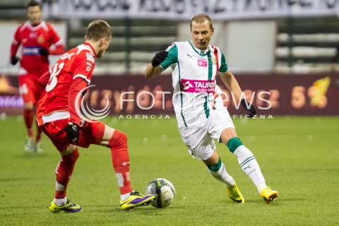  07.12.2013 LODZ PILKA NOZNA T-MOBILE EKSTRAKLASA SEZON 2012/2013 FOOTBALL POLISH EKSTRAKLASA SEASON WIDZEW LODZ - SLASK WROCLAW N/Z SEBINO PLAKU  