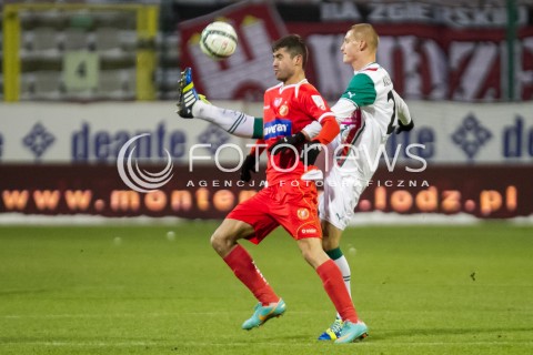  07.12.2013 LODZ PILKA NOZNA T-MOBILE EKSTRAKLASA SEZON 2012/2013 FOOTBALL POLISH EKSTRAKLASA SEASON WIDZEW LODZ - SLASK WROCLAW N/ZNALAN MELUNOVIC PRZEMYSLAW KAZMIERCZAK   