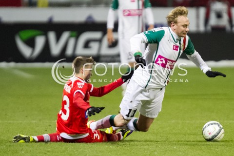  07.12.2013 LODZ PILKA NOZNA T-MOBILE EKSTRAKLASA SEZON 2012/2013 FOOTBALL POLISH EKSTRAKLASA SEASON WIDZEW LODZ - SLASK WROCLAW N/Z SEBASTIAN MILA  