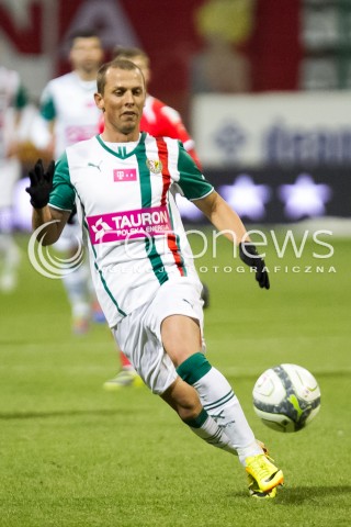  07.12.2013 LODZ PILKA NOZNA T-MOBILE EKSTRAKLASA SEZON 2012/2013 FOOTBALL POLISH EKSTRAKLASA SEASON WIDZEW LODZ - SLASK WROCLAW N/Z SEBINO PLAKU SYLWETKA  