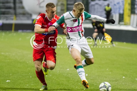  07.12.2013 LODZ PILKA NOZNA T-MOBILE EKSTRAKLASA SEZON 2012/2013 FOOTBALL POLISH EKSTRAKLASA SEASON WIDZEW LODZ - SLASK WROCLAW N/Z SYLWESTER PATEJUK RAFAL AUGUSTYNIAK   