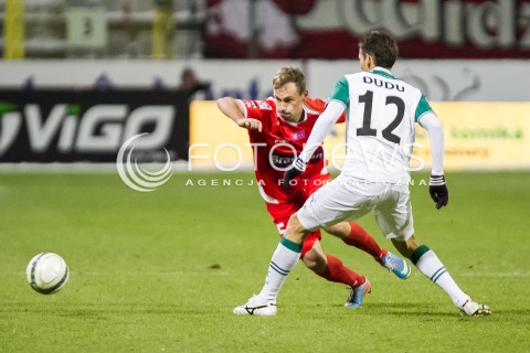  07.12.2013 LODZ PILKA NOZNA T-MOBILE EKSTRAKLASA SEZON 2012/2013 FOOTBALL POLISH EKSTRAKLASA SEASON WIDZEW LODZ - SLASK WROCLAW N/Z ALEKSEJS VISNAKOVS DE SOUZA TOME CARLOS   