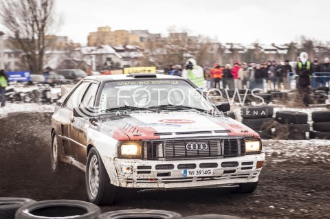  07.11.2013 WARSZAWA 51 RAJD BARBORKI WARSZAWSKIEJ N/Z WOJCIECH BELKTOWSKI W AUDI SPORT QUATTRO NA OS BEMOWO  