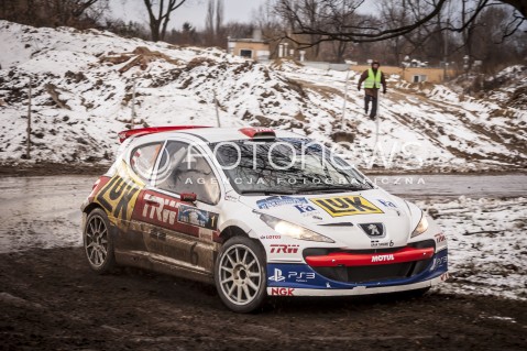  07.11.2013 WARSZAWA 51 RAJD BARBORKI WARSZAWSKIEJ N/Z TOMASZ KUCHAR DANIEL DYMURSKI W PEUGEOT 207 S2000 NA OS CYTADELA  