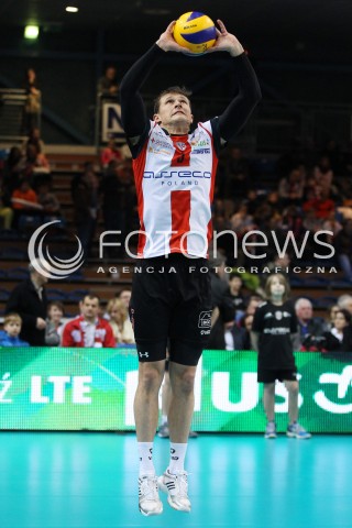  15.12.2013 RZESZOW <br />SIATKOWKA PLUS LIGA 2013/2014 MEN VOLLEYBALL POLAND POLISH PLUSLIGA LEAGUE SEASON 2013/2014 <br />MECZ ASSECO RESOVIA RZESZOW - INDYKPOL AZS OLSZTYN<br />N/Z LUKAS TICHACEK SYLWETKA <br /> 