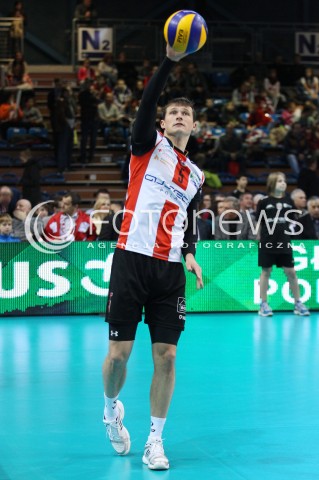  15.12.2013 RZESZOW <br />SIATKOWKA PLUS LIGA 2013/2014 MEN VOLLEYBALL POLAND POLISH PLUSLIGA LEAGUE SEASON 2013/2014 <br />MECZ ASSECO RESOVIA RZESZOW - INDYKPOL AZS OLSZTYN<br />N/Z LUKAS TICHACEK SYLWETKA <br /> 