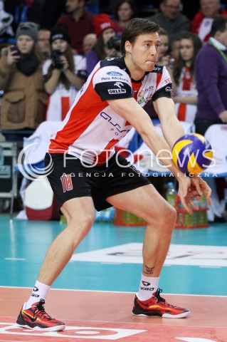  15.12.2013 RZESZOW <br />SIATKOWKA PLUS LIGA 2013/2014 MEN VOLLEYBALL POLAND POLISH PLUSLIGA LEAGUE SEASON 2013/2014 <br />MECZ ASSECO RESOVIA RZESZOW - INDYKPOL AZS OLSZTYN<br />N/Z JOCHEN SCHOPS SYLWETKA <br /> 