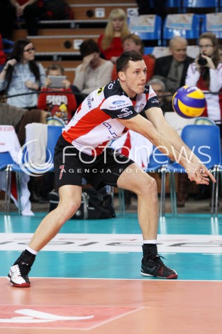  15.12.2013 RZESZOW <br />SIATKOWKA PLUS LIGA 2013/2014 MEN VOLLEYBALL POLAND POLISH PLUSLIGA LEAGUE SEASON 2013/2014 <br />MECZ ASSECO RESOVIA RZESZOW - INDYKPOL AZS OLSZTYN<br />N/Z ALEH ACHREM OLIEG AKHREM SYLWETKA <br /> 