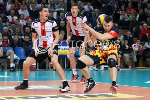  15.12.2013 RZESZOW <br />SIATKOWKA PLUS LIGA 2013/2014 MEN VOLLEYBALL POLAND POLISH PLUSLIGA LEAGUE SEASON 2013/2014 <br />MECZ ASSECO RESOVIA RZESZOW - INDYKPOL AZS OLSZTYN<br />N/Z KRZYSZTOF IGNACZAK ALEH ACHREM OLIEG AKHREM JOCHEN SCHOPS NIEUDANY ODBIOR POMYLKA BLAD<br /> 