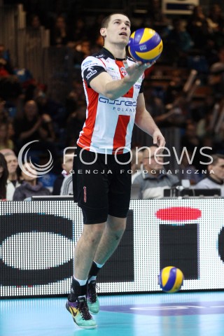  15.12.2013 RZESZOW <br />SIATKOWKA PLUS LIGA 2013/2014 MEN VOLLEYBALL POLAND POLISH PLUSLIGA LEAGUE SEASON 2013/2014 <br />MECZ ASSECO RESOVIA RZESZOW - INDYKPOL AZS OLSZTYN<br />N/Z DAWID KONARSKI SYLWETKA <br /> 