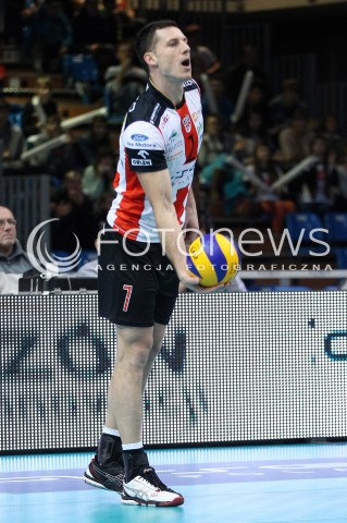 15.12.2013 RZESZOW <br />SIATKOWKA PLUS LIGA 2013/2014 MEN VOLLEYBALL POLAND POLISH PLUSLIGA LEAGUE SEASON 2013/2014 <br />MECZ ASSECO RESOVIA RZESZOW - INDYKPOL AZS OLSZTYN<br />N/Z ALEH ACHREM OLIEG AKHREM SYLWETKA <br /> 