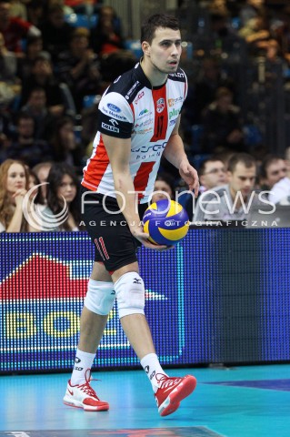  15.12.2013 RZESZOW <br />SIATKOWKA PLUS LIGA 2013/2014 MEN VOLLEYBALL POLAND POLISH PLUSLIGA LEAGUE SEASON 2013/2014 <br />MECZ ASSECO RESOVIA RZESZOW - INDYKPOL AZS OLSZTYN<br />N/Z FABIAN DRZYZGA SYLWETKA <br /> 
