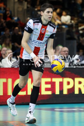  15.12.2013 RZESZOW <br />SIATKOWKA PLUS LIGA 2013/2014 MEN VOLLEYBALL POLAND POLISH PLUSLIGA LEAGUE SEASON 2013/2014 <br />MECZ ASSECO RESOVIA RZESZOW - INDYKPOL AZS OLSZTYN<br />N/Z NIKOLAY PENCHEV PENCZEV SYLWETKA <br /> 