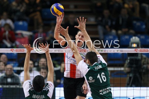  15.12.2013 RZESZOW <br />SIATKOWKA PLUS LIGA 2013/2014 MEN VOLLEYBALL POLAND POLISH PLUSLIGA LEAGUE SEASON 2013/2014 <br />MECZ ASSECO RESOVIA RZESZOW - INDYKPOL AZS OLSZTYN<br />N/Z OLIEG ACHREM PABLO BENGOLEA PIOTR HAIN <br /> 