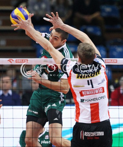  15.12.2013 RZESZOW <br />SIATKOWKA PLUS LIGA 2013/2014 MEN VOLLEYBALL POLAND POLISH PLUSLIGA LEAGUE SEASON 2013/2014 <br />MECZ ASSECO RESOVIA RZESZOW - INDYKPOL AZS OLSZTYN<br />N/Z PIOTR HAIN PIOTR NOWAKOWSKI <br /> 