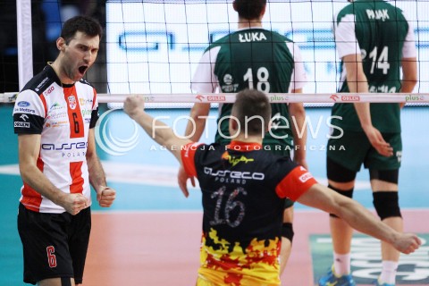  15.12.2013 RZESZOW <br />SIATKOWKA PLUS LIGA 2013/2014 MEN VOLLEYBALL POLAND POLISH PLUSLIGA LEAGUE SEASON 2013/2014 <br />MECZ ASSECO RESOVIA RZESZOW - INDYKPOL AZS OLSZTYN<br />N/Z GRZEGORZ KOSOK KRZYSZTOF IGNACZAK RADOSC EMOCJE<br /> 
