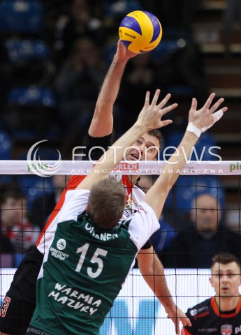  15.12.2013 RZESZOW <br />SIATKOWKA PLUS LIGA 2013/2014 MEN VOLLEYBALL POLAND POLISH PLUSLIGA LEAGUE SEASON 2013/2014 <br />MECZ ASSECO RESOVIA RZESZOW - INDYKPOL AZS OLSZTYN<br />N/Z PETER VERES MATTI OIVANEN <br /> 
