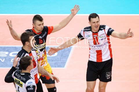  15.12.2013 RZESZOW <br />SIATKOWKA PLUS LIGA 2013/2014 MEN VOLLEYBALL POLAND POLISH PLUSLIGA LEAGUE SEASON 2013/2014 <br />MECZ ASSECO RESOVIA RZESZOW - INDYKPOL AZS OLSZTYN<br />N/Z ALEH ACHREM OLIEG AKHREM KRZYSZTOF IGNACZAK PETER VERES RADOSC EMOCJE <br /> 