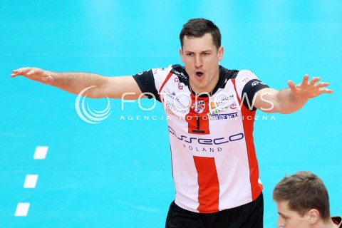  15.12.2013 RZESZOW <br />SIATKOWKA PLUS LIGA 2013/2014 MEN VOLLEYBALL POLAND POLISH PLUSLIGA LEAGUE SEASON 2013/2014 <br />MECZ ASSECO RESOVIA RZESZOW - INDYKPOL AZS OLSZTYN<br />N/Z ALEH ACHREM OLIEG AKHREM RADOSC EMOCJE SYLWETKA <br /> 