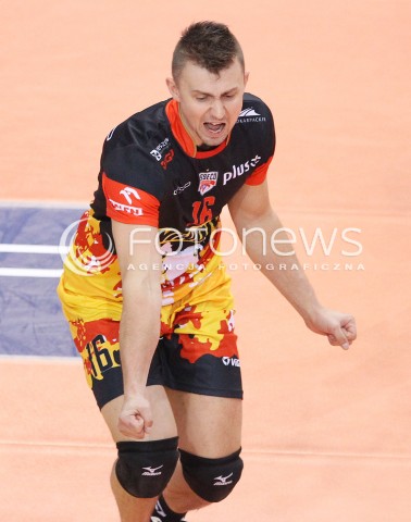 15.12.2013 RZESZOW <br />SIATKOWKA PLUS LIGA 2013/2014 MEN VOLLEYBALL POLAND POLISH PLUSLIGA LEAGUE SEASON 2013/2014 <br />MECZ ASSECO RESOVIA RZESZOW - INDYKPOL AZS OLSZTYN<br />N/Z KRZYSZTOF IGNACZAK RADOSC EMOCJE SYLWETKA <br /> 
