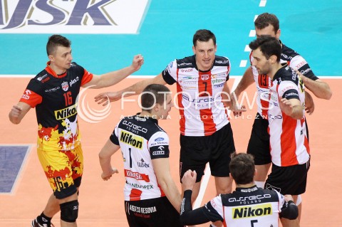  15.12.2013 RZESZOW <br />SIATKOWKA PLUS LIGA 2013/2014 MEN VOLLEYBALL POLAND POLISH PLUSLIGA LEAGUE SEASON 2013/2014 <br />MECZ ASSECO RESOVIA RZESZOW - INDYKPOL AZS OLSZTYN<br />N/Z OLIEG ACHREM KRZYSZTOF IGNACZAK GRZEGORZ KOSOK RADOSC EMOCJE <br /> 