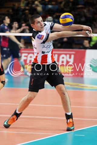  18.12.2013 RZESZOW POLAND <br />SIATKOWKA LIGA MISTRZOW MEN CEV VOLLEYBALL CHAMPIONS LEAGUE 2013 MATCH <br />ASSECO RESOVIA - PARIS VOLLEY <br />N/Z DAWID KONARSKI SYLWETKA <br /> 