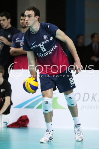  18.12.2013 RZESZOW POLAND <br />SIATKOWKA LIGA MISTRZOW MEN CEV VOLLEYBALL CHAMPIONS LEAGUE 2013 MATCH <br />ASSECO RESOVIA - PARIS VOLLEY <br />N/Z MARKO IVOVIC SYLWETKA <br /> 