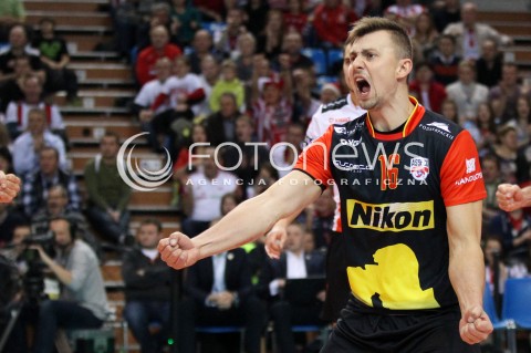  18.12.2013 RZESZOW POLAND <br />SIATKOWKA LIGA MISTRZOW MEN CEV VOLLEYBALL CHAMPIONS LEAGUE 2013 MATCH <br />ASSECO RESOVIA - PARIS VOLLEY <br />N/Z KRZYSZTOF IGNACZAK RADOSC EMOCJE <br /> 