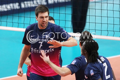  18.12.2013 RZESZOW POLAND <br />SIATKOWKA LIGA MISTRZOW MEN CEV VOLLEYBALL CHAMPIONS LEAGUE 2013 MATCH <br />ASSECO RESOVIA - PARIS VOLLEY <br />N/Z DENNIS VAN DER VEEN RADOSC EMOCJE <br /> 