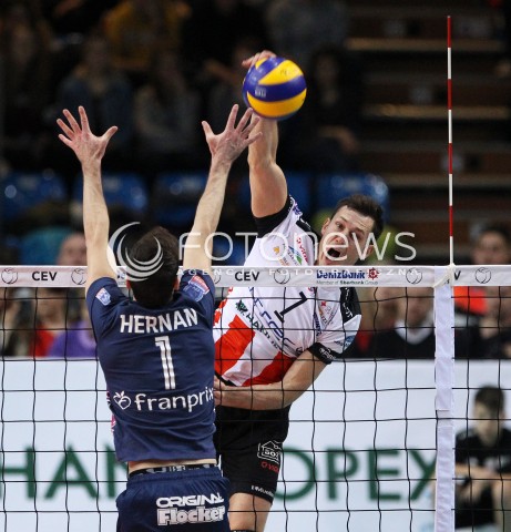  18.12.2013 RZESZOW POLAND <br />SIATKOWKA LIGA MISTRZOW MEN CEV VOLLEYBALL CHAMPIONS LEAGUE 2013 MATCH <br />ASSECO RESOVIA - PARIS VOLLEY <br />N/Z OLIEG ACHREM GUILLERMO HERNAN <br /> 