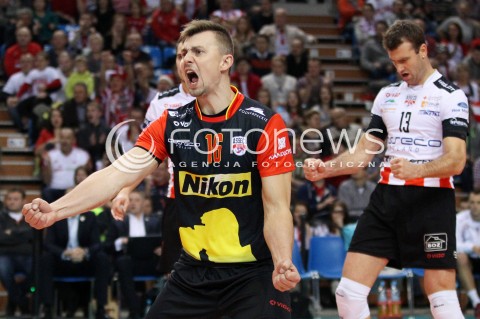  18.12.2013 RZESZOW POLAND <br />SIATKOWKA LIGA MISTRZOW MEN CEV VOLLEYBALL CHAMPIONS LEAGUE 2013 MATCH <br />ASSECO RESOVIA - PARIS VOLLEY <br />N/Z KRZYSZTOF IGNACZAK RADOSC EMOCJE <br /> 
