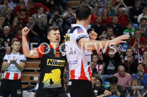  18.12.2013 RZESZOW POLAND <br />SIATKOWKA LIGA MISTRZOW MEN CEV VOLLEYBALL CHAMPIONS LEAGUE 2013 MATCH <br />ASSECO RESOVIA - PARIS VOLLEY <br />N/Z KRZYSZTOF IGNACZAK RADOSC EMOCJE <br /> 