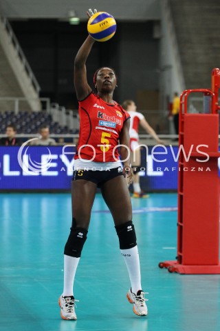  03.01.2014 LODZ ATLAS ARENA<br />SIATKOWKA KOBIET<br />KWALIFIKACJE DO MISTRZOSTW SWIATA 2014<br />2014 FIVB WORLD CHAMPIONSHIP - EUROPEAN QUALIFICATION WOMEN <br />MECZ HISZPANIA - BELGIA ( SPAIN - BELGIUM )<br />N/Z MILAGROS COLLAR SYLWETKA <br /> 